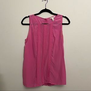 Banana Republic 100% Silk Pink Sleeveless Blouse